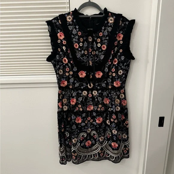 Needle & Thread Beaded Floral Embroidery Mini Dress - Picture 6 of 8